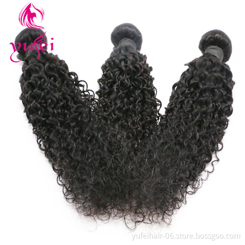 Top Quality Natural Color Curly Hair 10A 100% Brazilian Jerry Curl Human Hair Cuticle Aligned Hai Extension